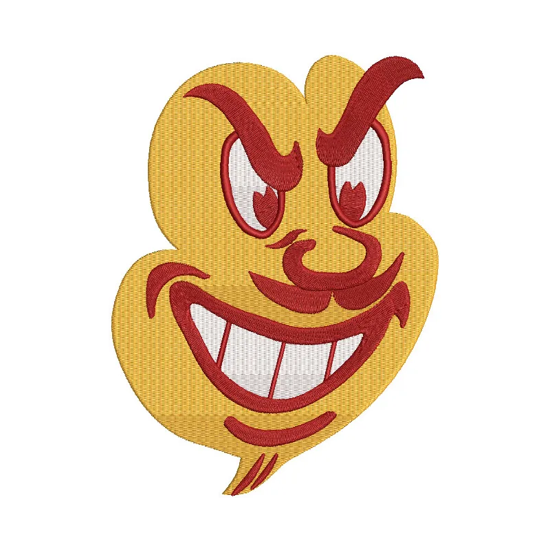 Custom logo embroidery design of Arizona State Sun Devils, showcasing vibrant colors and intricate stitching details.