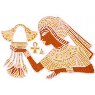 Nefertiti with Magic Lamp embroidery design - Embroidery Design