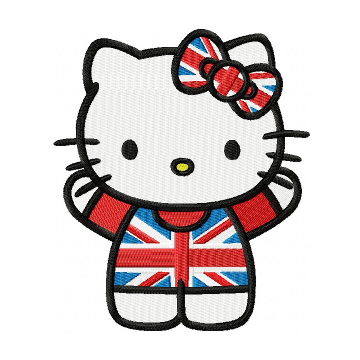 Kitten Great Britain embroidery design - Embroidery Design