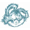 Adorable Blue Muzzle Rabbit Stitching Pattern