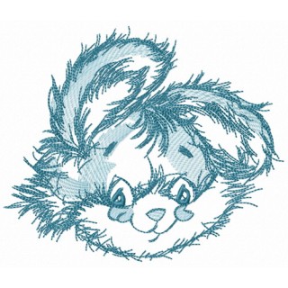 Cute rabbit blue muzzle embroidery design - Embroidery Design