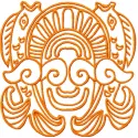 Good Catch Embroidery Design - Ancient Maya Art