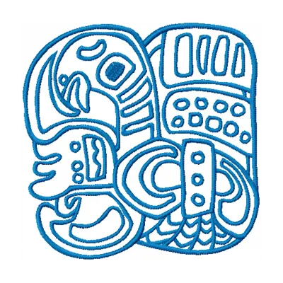 Window to the World Embroidery Design - Art of Ancient Maya