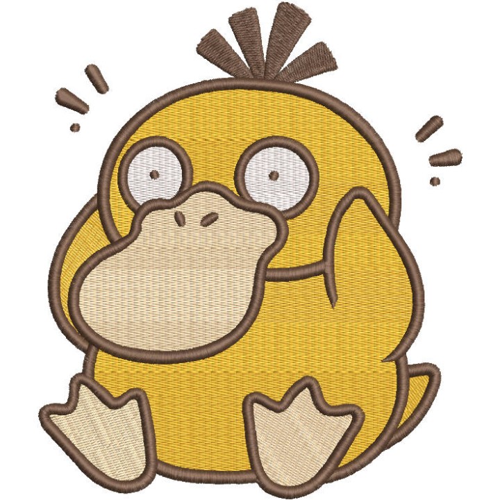 Pokemon Psyduck embroidery design - Embroidery Design
