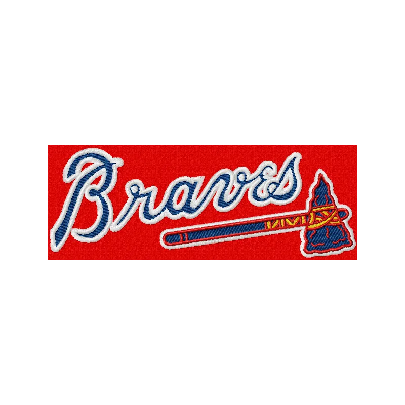 Atlanta Braves Wordmark Logo embroidery design