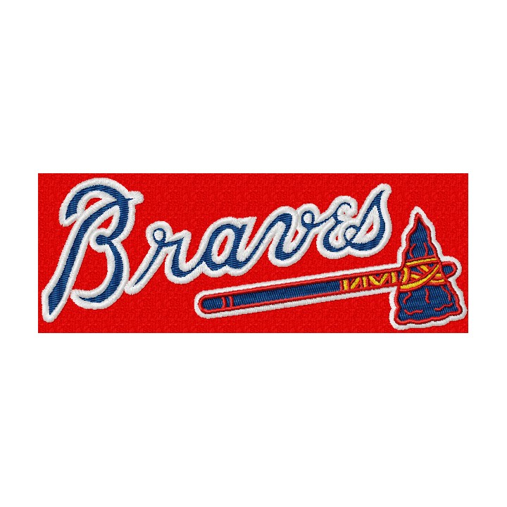 Atlanta Braves Wordmark Logo embroidery design