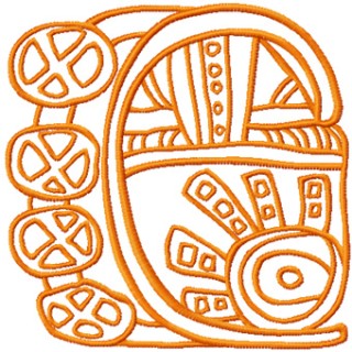 Friendly Table embroidery design - Embroidery Design