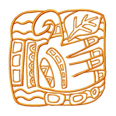 Friend's Hand Embroidery Design - Ancient Maya Art