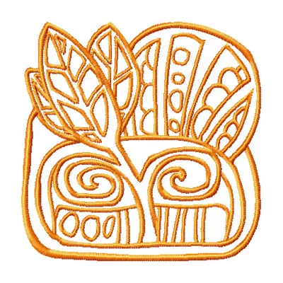 Maya-Inspired My House Woods Embroidery Design