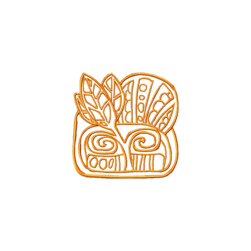 Maya-Inspired My House Woods Embroidery Design