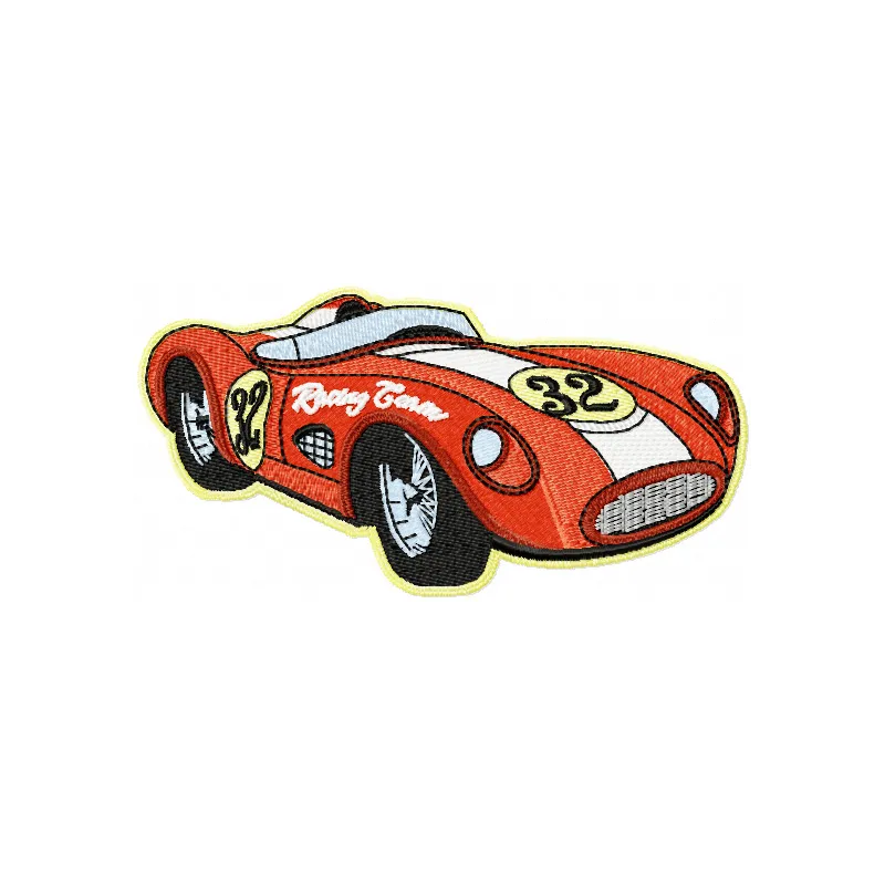 Vintage Sports Car Stitching Pattern for Auto Enthusiasts