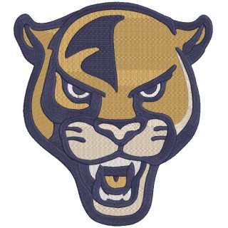 FIU Panthers secondary Secondary snarling head logo embroidery design - Embroidery Design