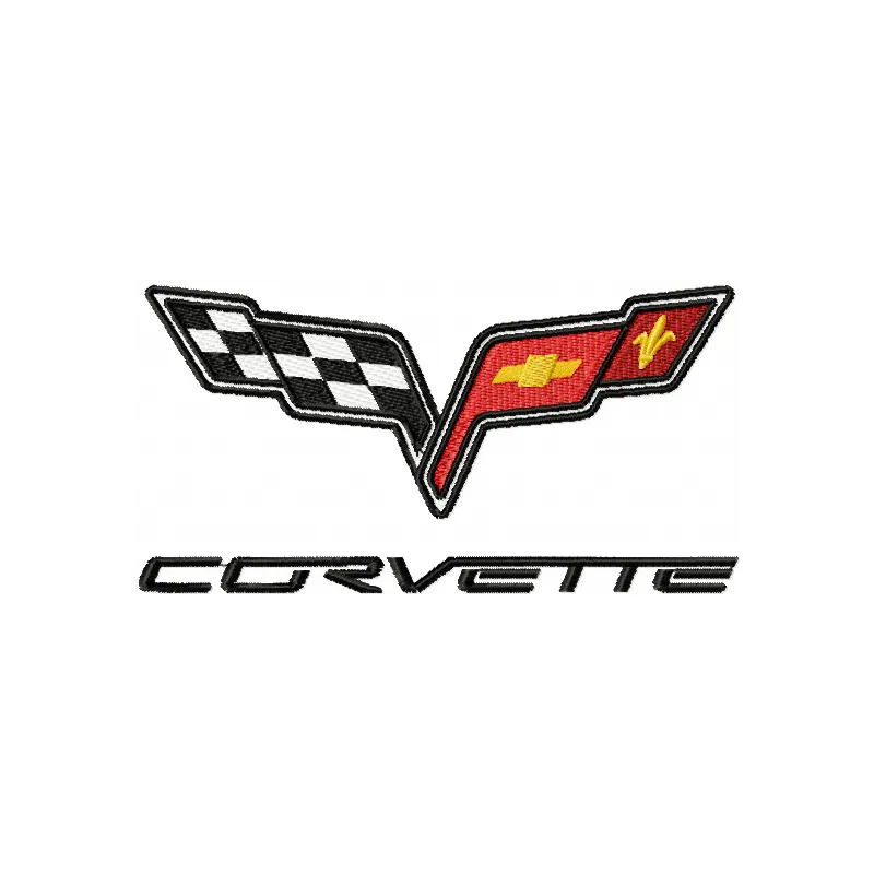 Corvette Logo Stitching Pattern for Car Enthusiasts