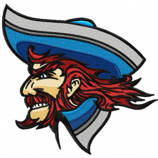 Pirate mascot embroidery design - Embroidery Design