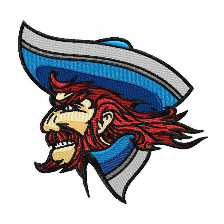 Pirate mascot embroidery design - Embroidery Design