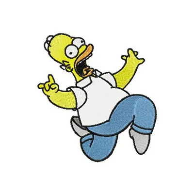 Homer Simpson Cartoon Stitching Pattern
