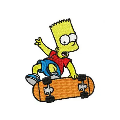 Bart Skateboard Stitching Pattern for Fans