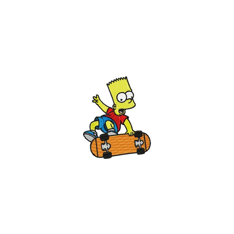 Bart Skateboard Stitching Pattern for Fans