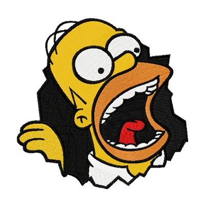 Homer Simpson Breaks Out Stitching Pattern