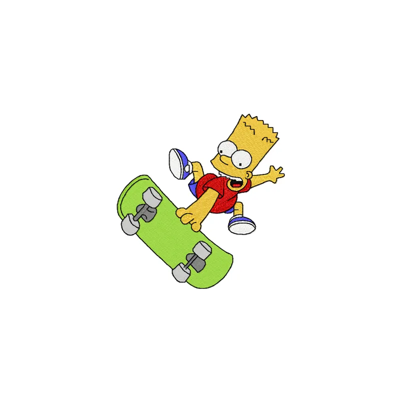 Bart Simpson Skater Boy Stitching Pattern