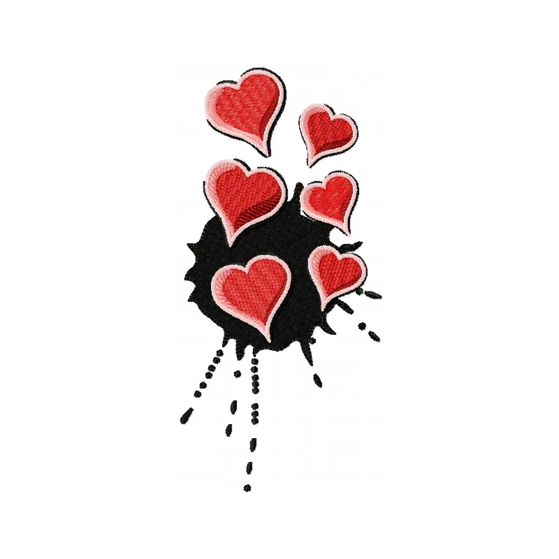 Hearts embroidery design - Embroidery Design
