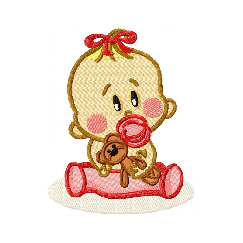 Baby Boy Playing with Toy Embroidery Pattern - Sweet Fun