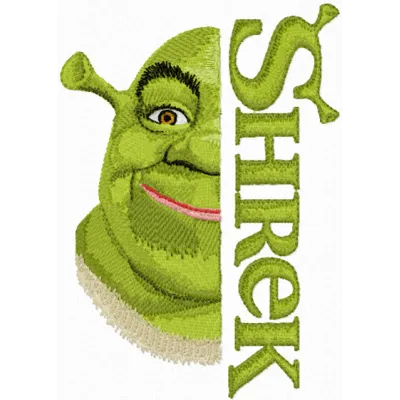 Shrek with Logo embroidery design - Embroidery Design