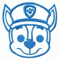Paw Patrol Chase muzzle embroidery design - Embroidery Design