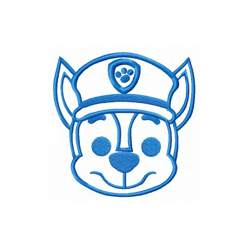 Paw Patrol Chase muzzle embroidery design - Embroidery Design