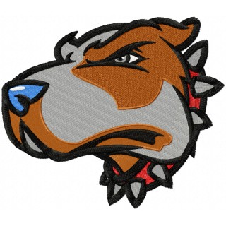Angry Dog mascot embroidery design - Embroidery Design