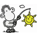 Charming Sheep Suncatcher Embroidery Design