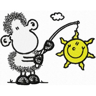 Sheepworld Sheep Suncatcher embroidery design - Embroidery Design