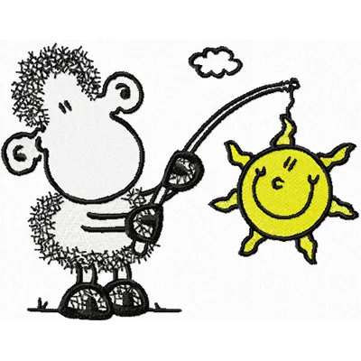 Charming Sheep Suncatcher Embroidery Design