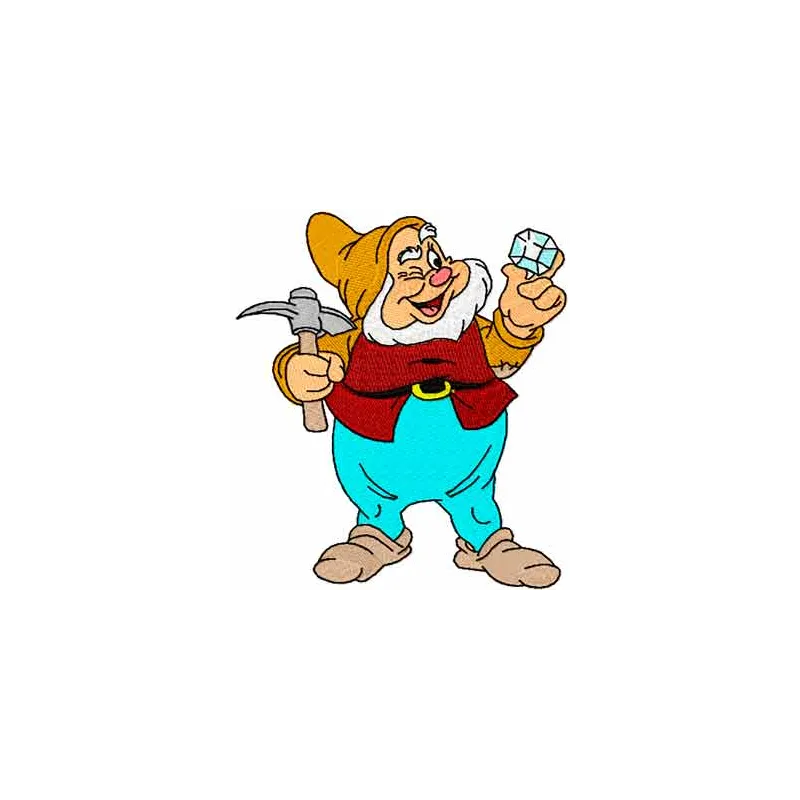 Happy Dwarf Found Crystal  embroidery design - Embroidery Design