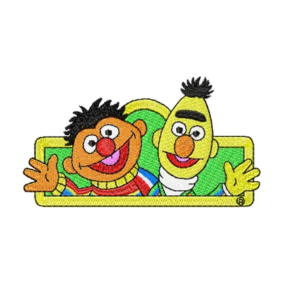 Ernie and Bert Stitching Pattern for Kids' Projects