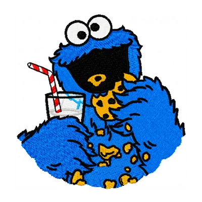 Cookie Monster Stitching Pattern | Sesame Street Design