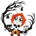 Ruby Gloom Good Night embroidery design - Embroidery Design