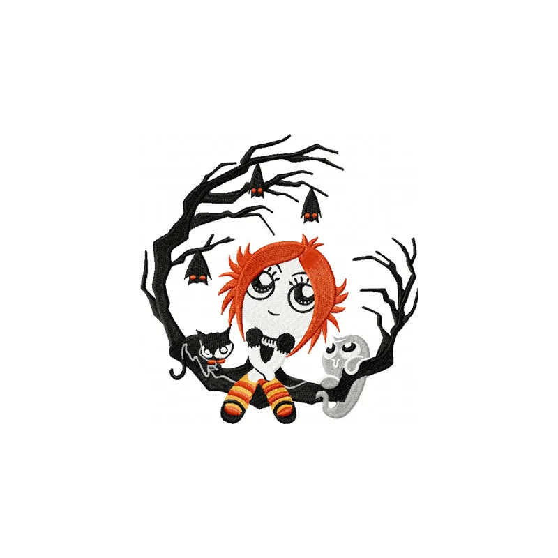 Ruby Gloom Good Night embroidery design - Embroidery Design