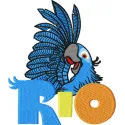Rio Blu 2 Parrot Stitching Pattern for Bird Lovers