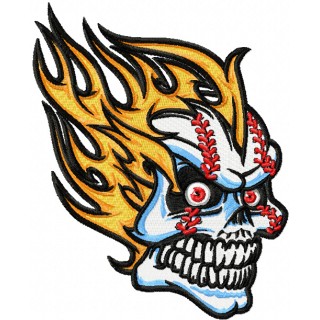 Scull mascot embroidery design - Embroidery Design