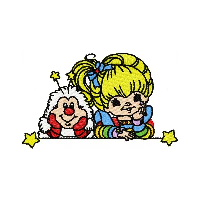 Rainbow Brite and OJ  embroidery design - Embroidery Design