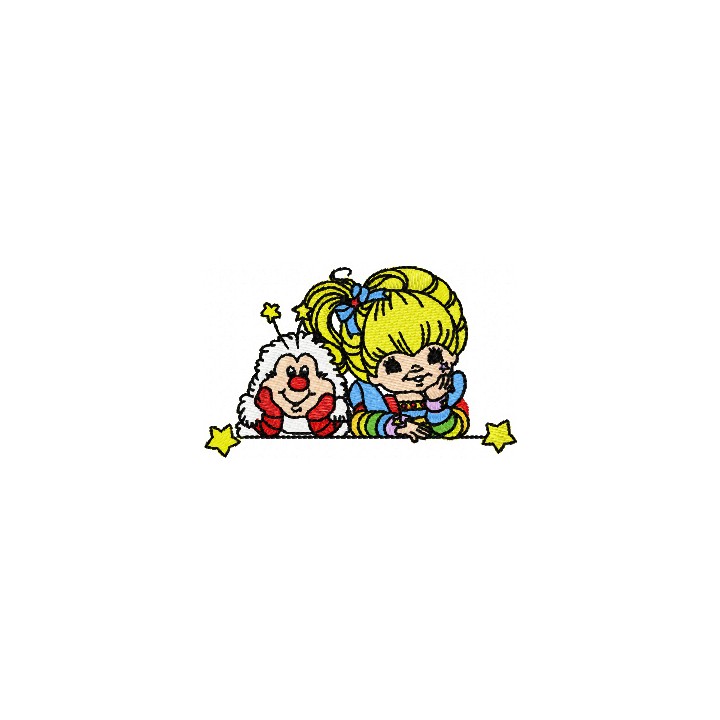 Rainbow Brite and OJ  embroidery design - Embroidery Design