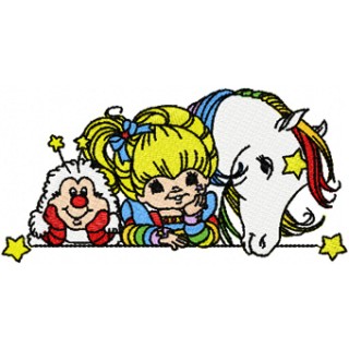 Rainbow Brite, OJ and Starlite embroidery design - Embroidery Design