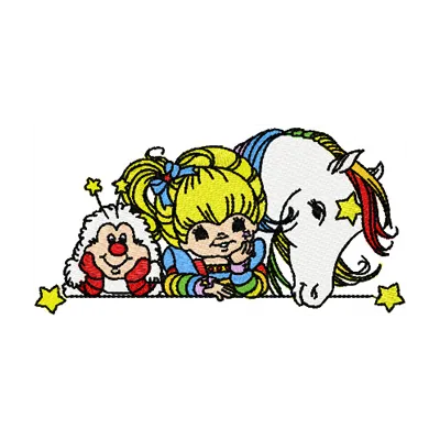 Rainbow Brite, OJ and Starlite embroidery design - Embroidery Design