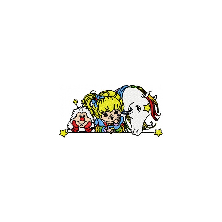 Rainbow Brite, OJ and Starlite embroidery design - Embroidery Design