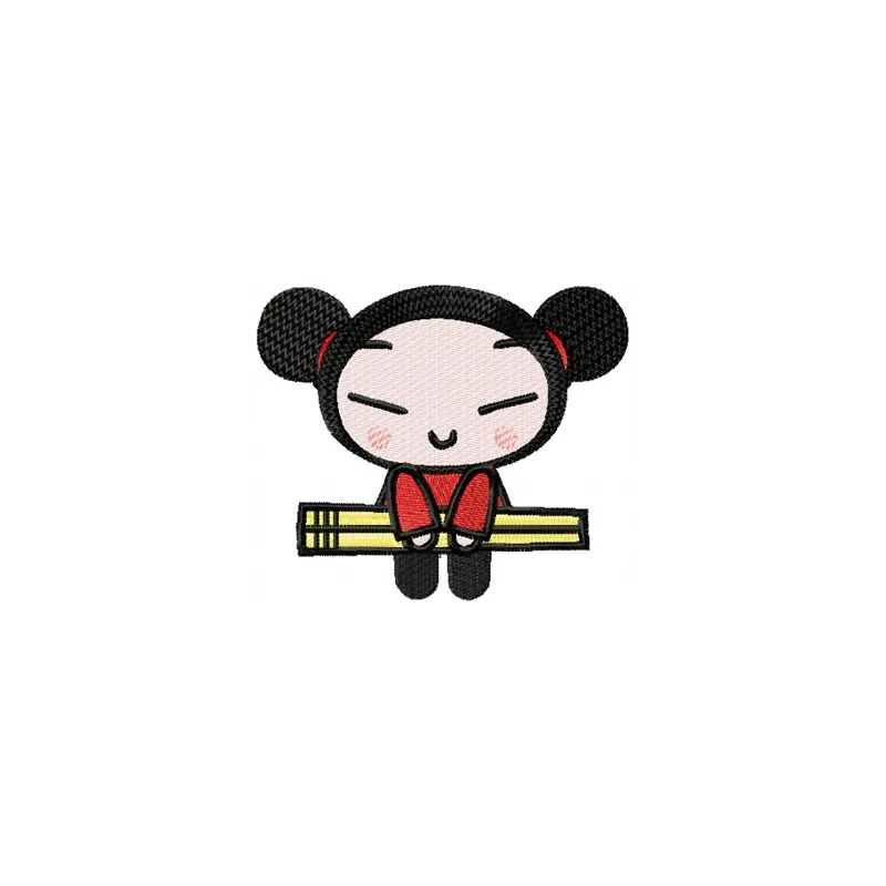 Pucca Likes Sushi embroidery design - Embroidery Design