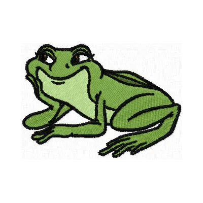 Happy Frog embroidery design - Embroidery Design