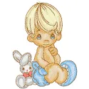 Boy with Toy Embroidery - Sweet Baby Moments Design