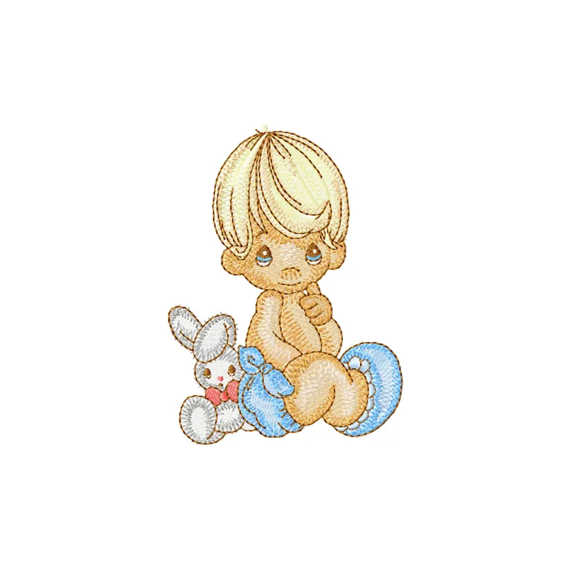 Boy with Toy Embroidery - Sweet Baby Moments Design
