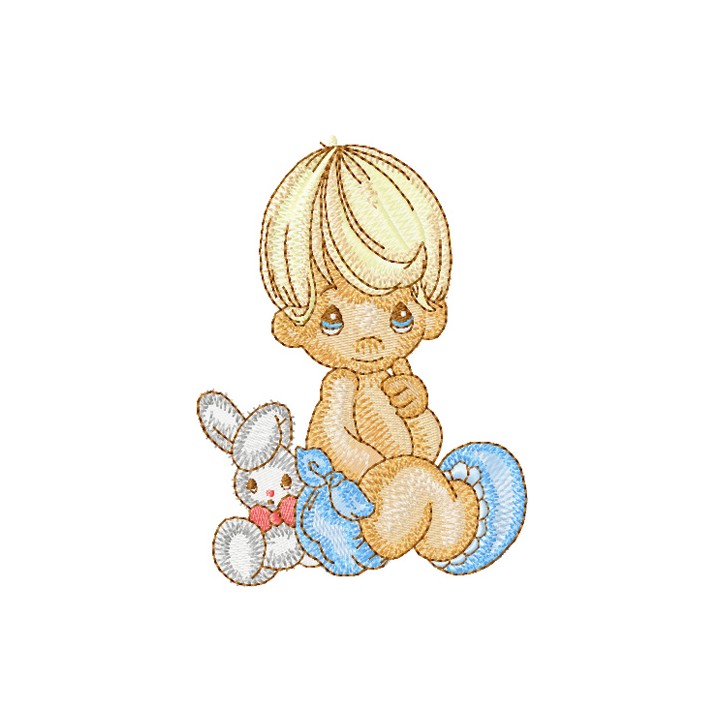 Boy with Toy embroidery design - Embroidery Design